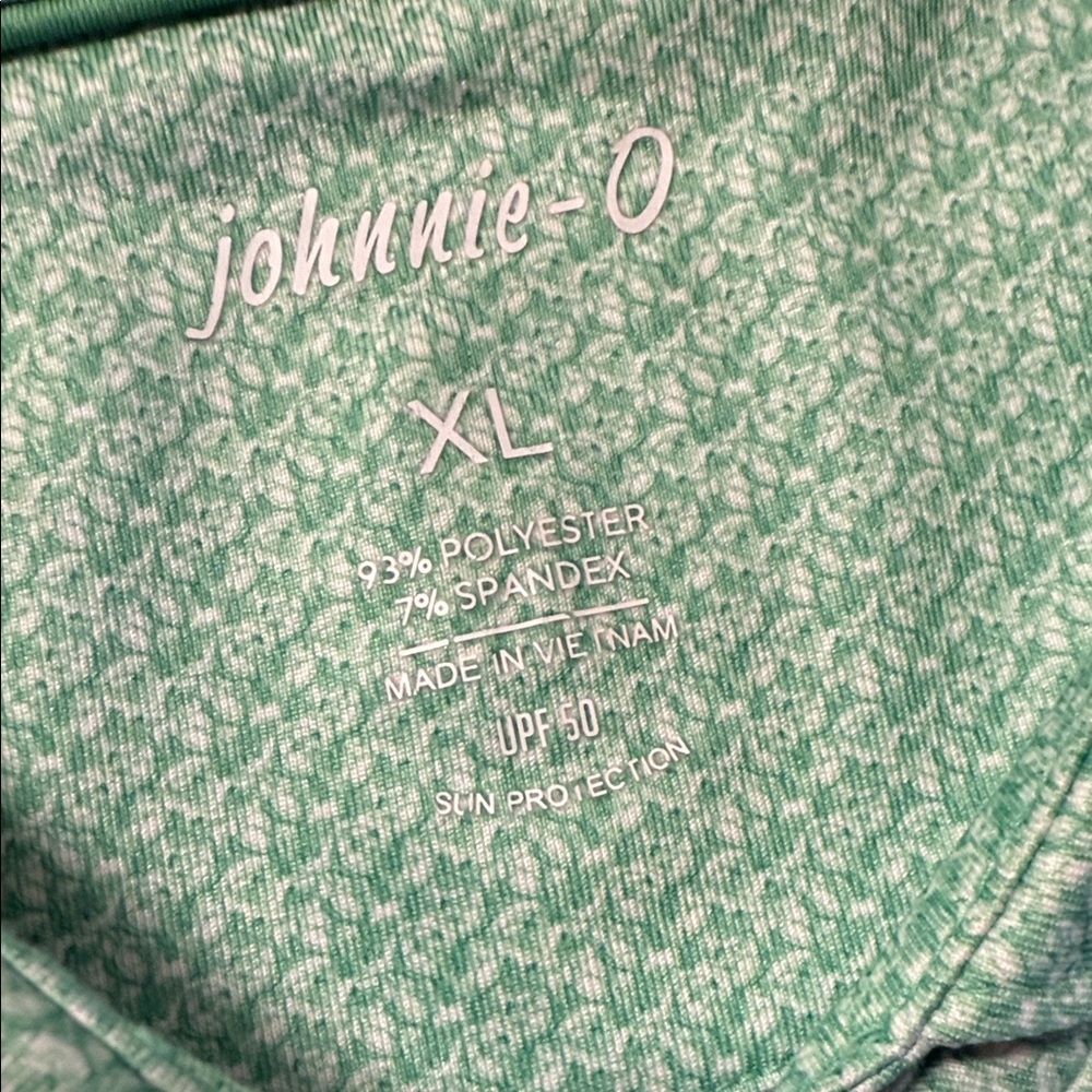 Johnnie-O Embroidered Green Golf UPF50 Sun Protection Polo Shirt - Troon - Picture 2 of 5